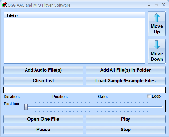 screenshot of ogg-aac-and-mp3-player-software