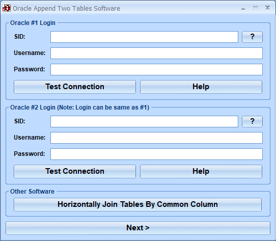 screenshot of oracle-append-two-tables-software
