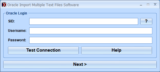 screenshot of oracle-import-multiple-text-files-software