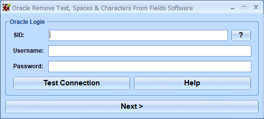 screenshot of oracle-remove-text,-spaces-and-characters-from-fields-software
