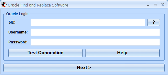 screenshot of oracle-find-and-replace-software