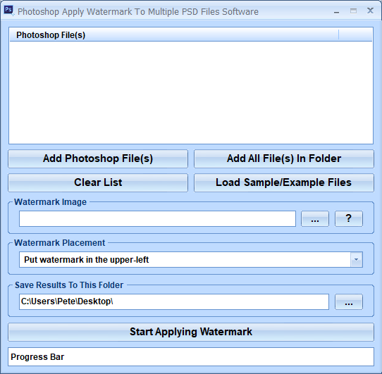screenshot of photoshop-apply-watermark-to-multiple-psd-files-software