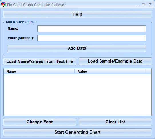 screenshot of pie-chart-graph-generator-software