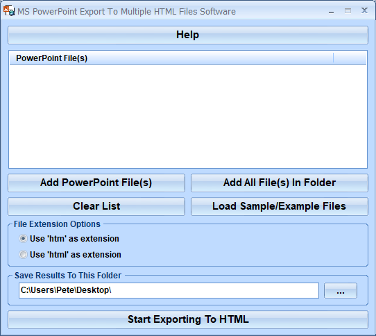 screenshot of ms-powerpoint-export-to-multiple-html-files-software