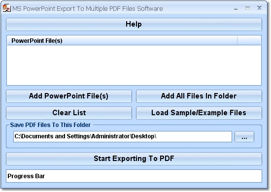 MS PowerPoint Export To Multiple PDF Files Software