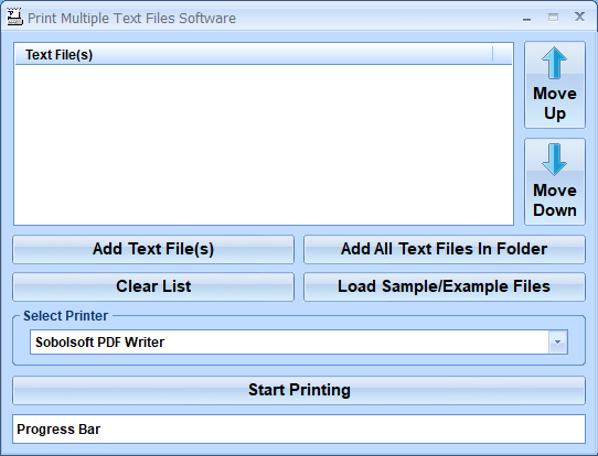 screenshot of print-multiple-text-files-software