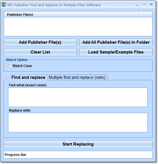 MS Publisher Find and Replace In Multiple Files Software