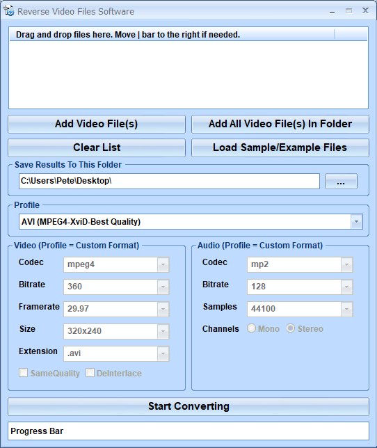 screenshot of reverse-video-files