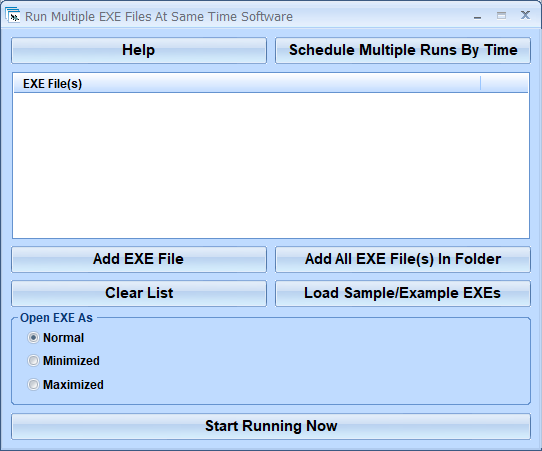 screenshot of run-multiple-exe