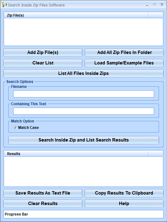 screenshot of search-inside-zip-files-software