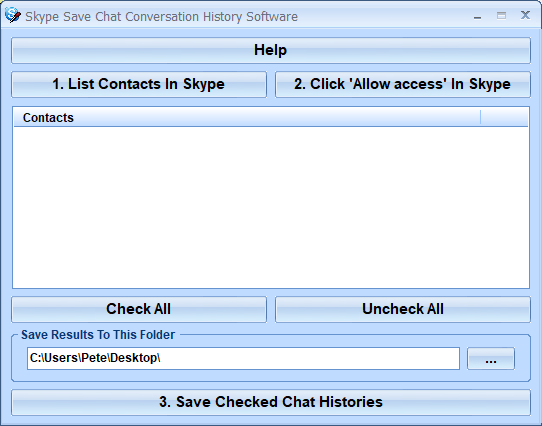 screenshot of skype-save-chat-conversation-history-software