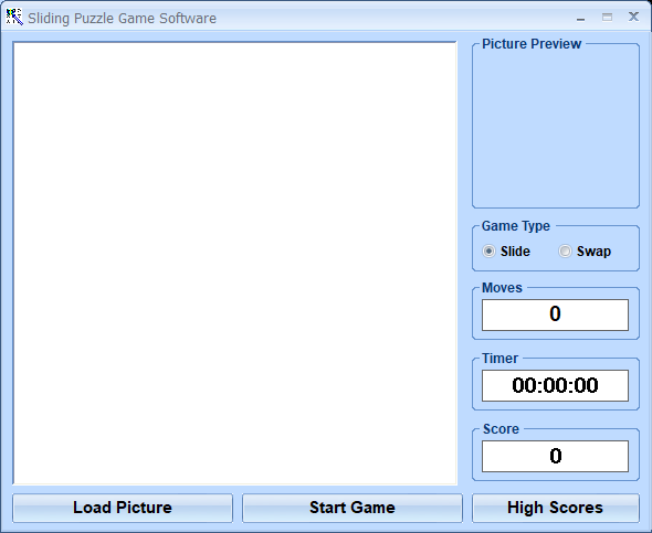 screenshot of sliding-puzzle-game-software
