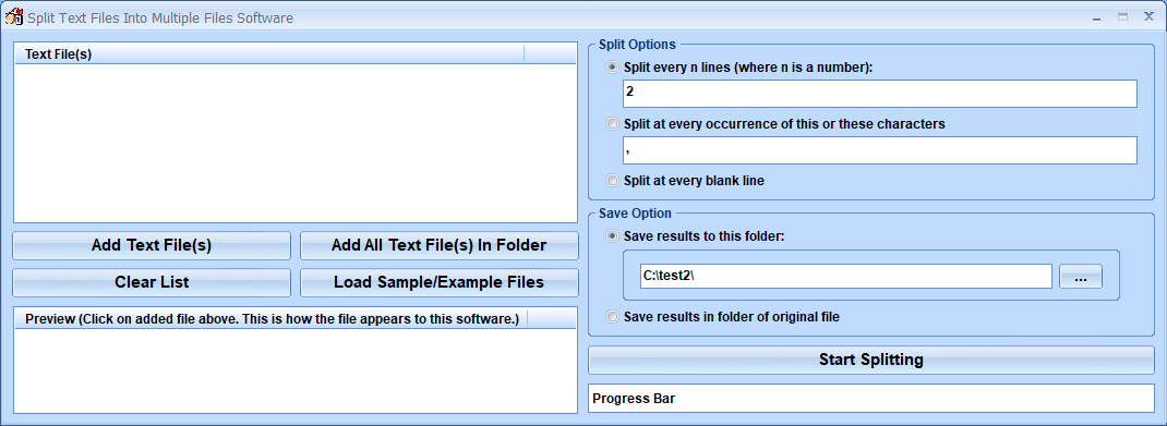 screenshot of split-text-files-into-multiple-files-software