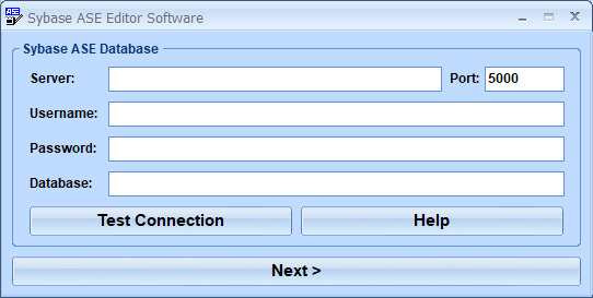 screenshot of sybase-ase-editor-software