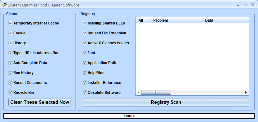 screenshot of system-optimizer-and-cleaner-software