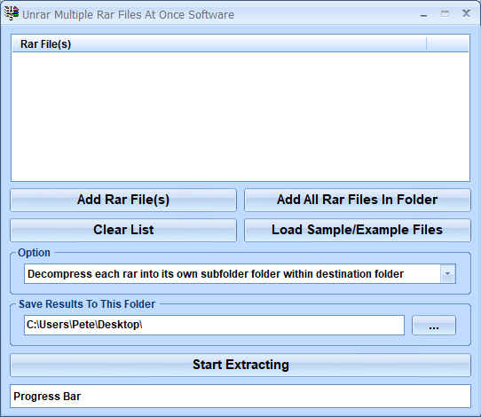 screenshot of unrar-multiple-rar-files-at-once-software