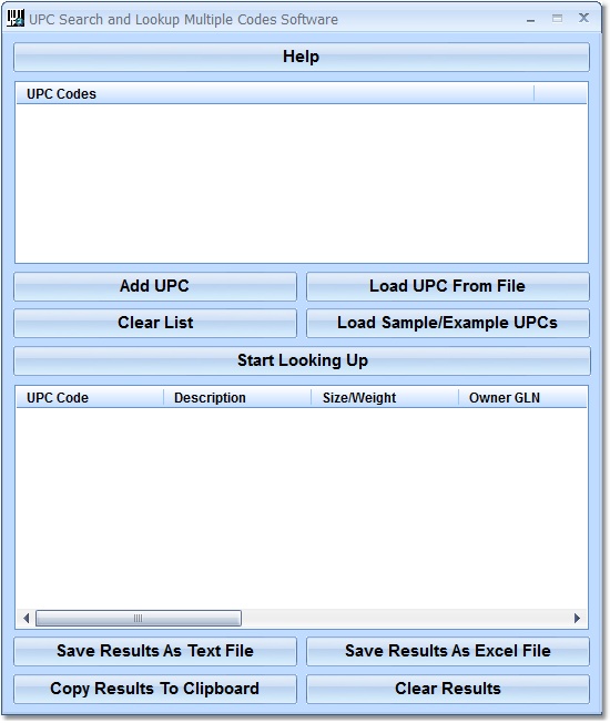 UPC Search and Lookup Multiple Codes Software