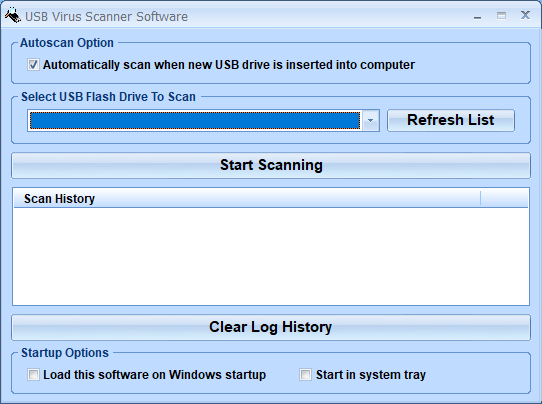 screenshot of usb-virus-scanner-software