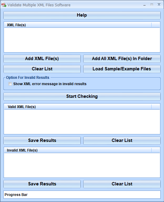 screenshot of validate-multiple-xml-files-software