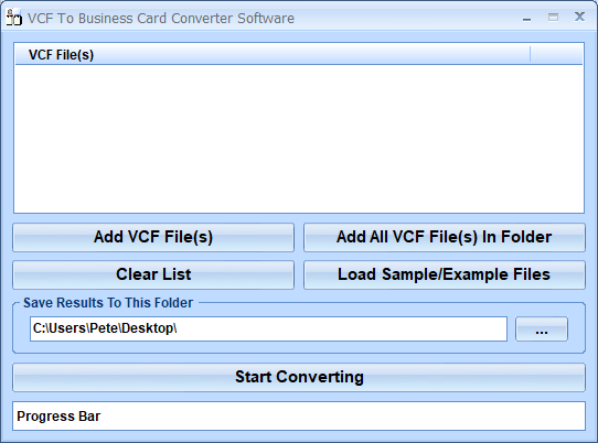 screenshot of vcf-business-card
