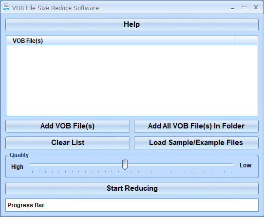 screenshot of vob-file-size-reduce-software