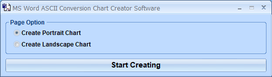 screenshot of ms-word-ascii-conversion-chart-creator-software