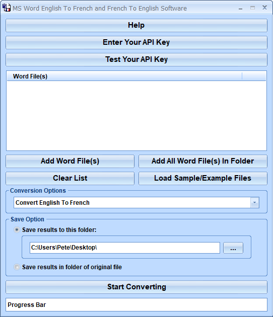 screenshot of ms-word-convert-documents-from-english-to-french-and-french-to-english-software