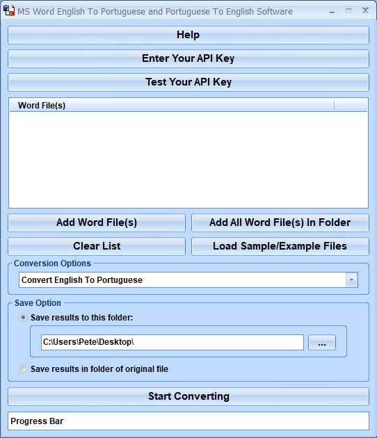 screenshot of ms-word-convert-documents-from-english-to-portuguese-and-portuguese-to-english-software