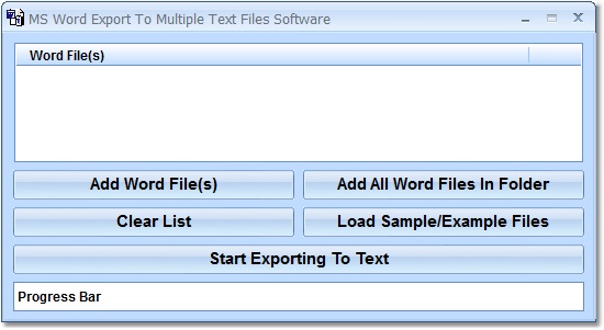MS Word Export To Multiple Text Files Software