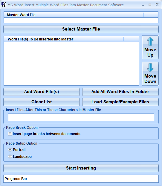 screenshot of ms-word-insert-multiple-word-files-into-master-document-software