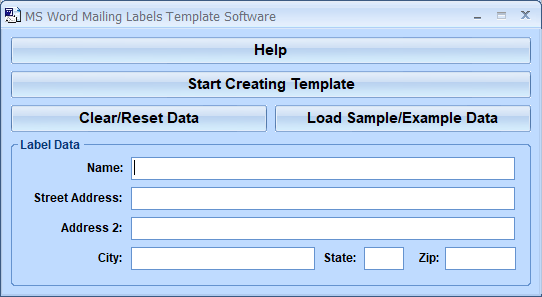 MS Word Mailing Labels Template Software screenshot