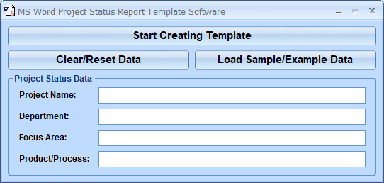 screenshot of ms-word-project-status-report-template-software