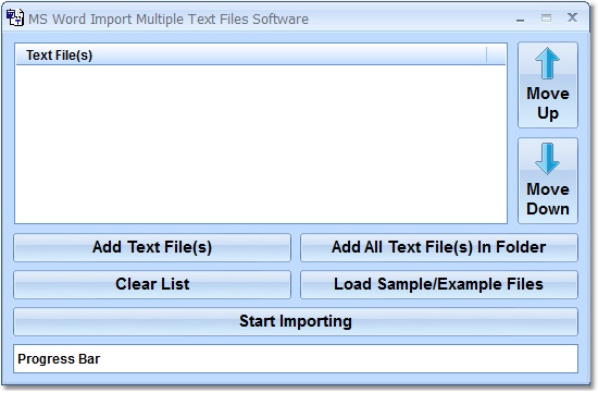 Import word. Software : documents, files..... Join txt files. Program join txt files. Multi Words.