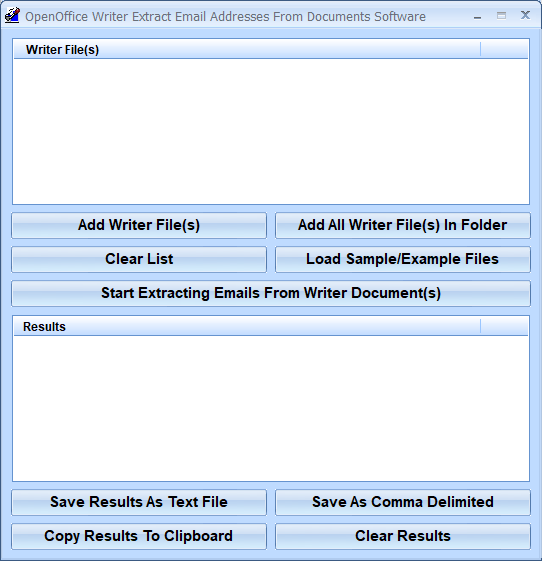 screenshot of openoffice-writer-extract-email-addresses-from-documents-software