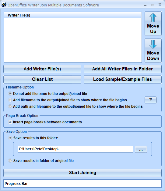 screenshot of openoffice-writer-join-multiple-documents-software
