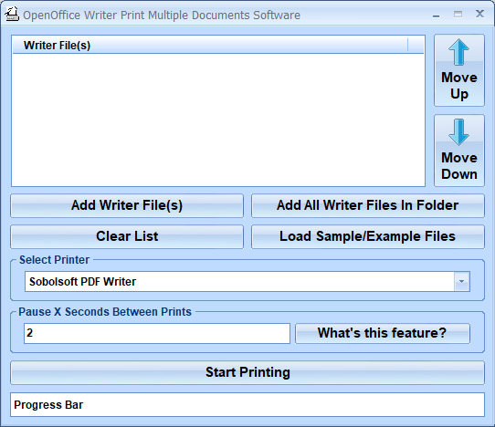 screenshot of openoffice-writer-print-multiple-documents-software