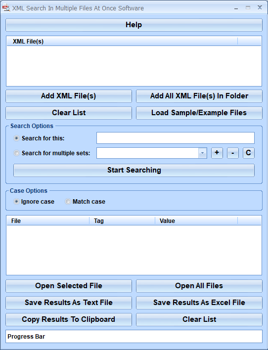 screenshot of xml-search-multiple